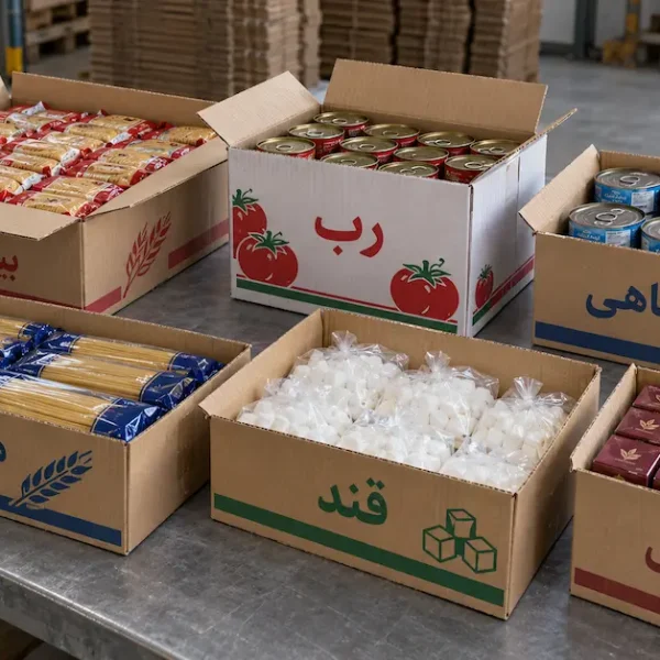 کارتن بسته بندی مواد غذایی